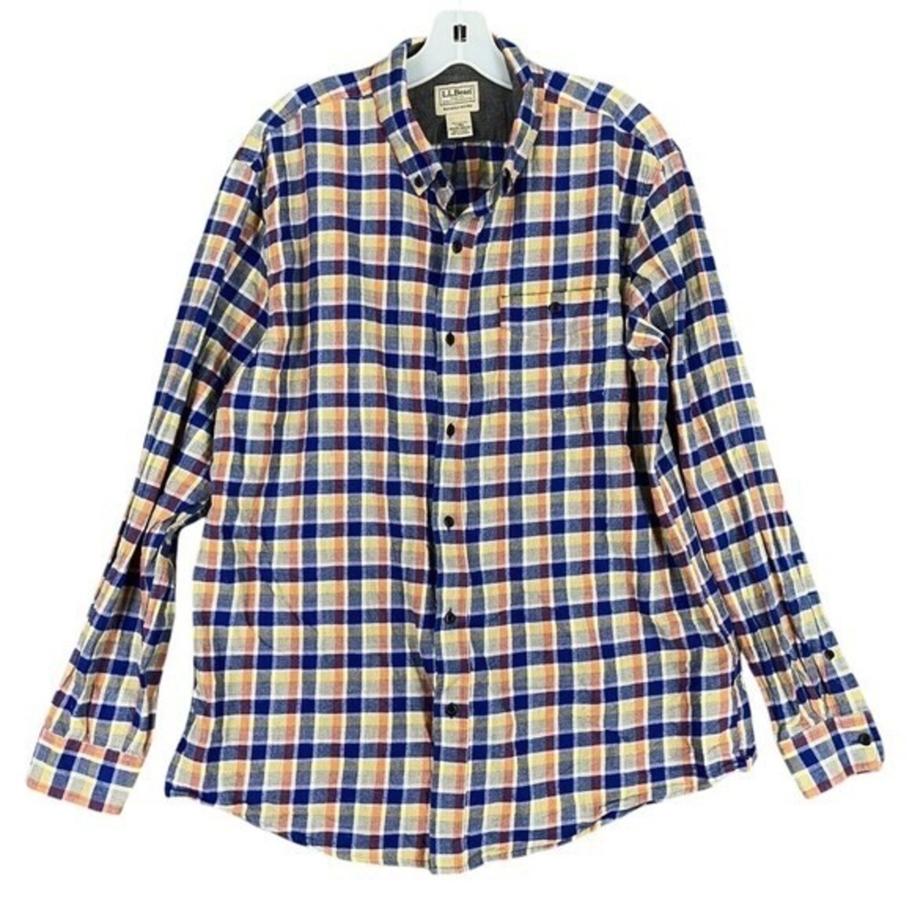 LL Bean Slightly Fitted Business Casual Everyday Shirt‎ Mens L Outdoors Preppy